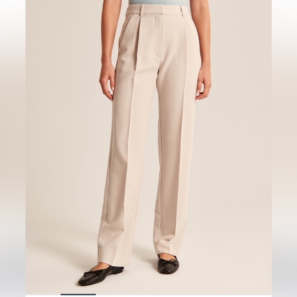 Abercrombie Tailored Relaxed Straight Pant - Picture 2 of 6